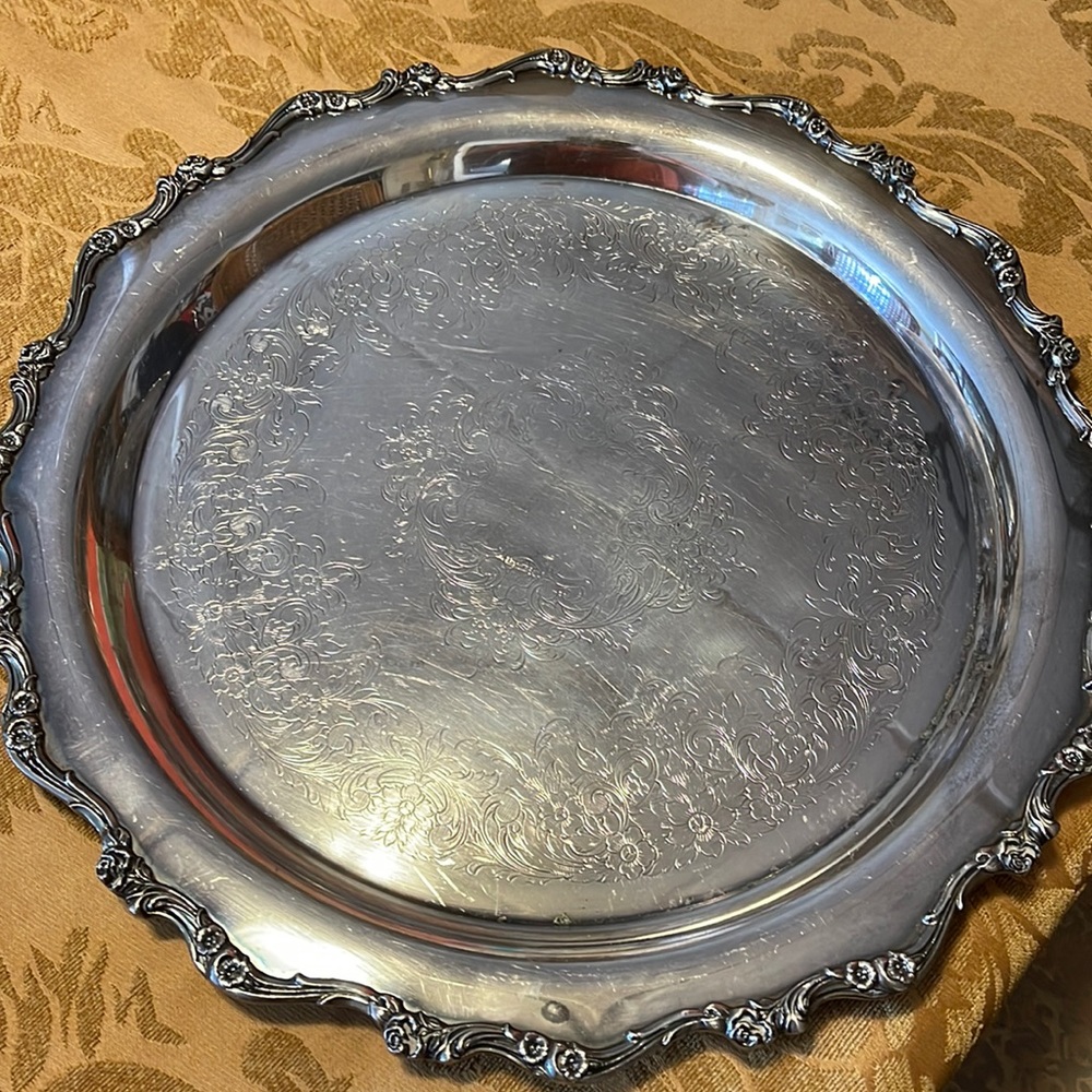 Used vintage silver plate